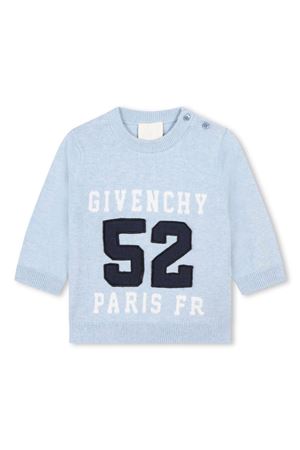 maglia in cotone azzurro GIVENCHY KIDS | H3047177D